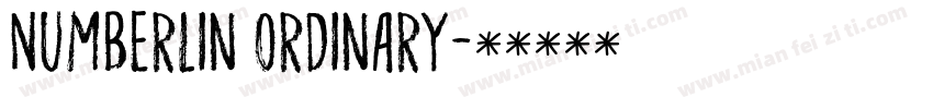 Numberlin Ordinary字体转换